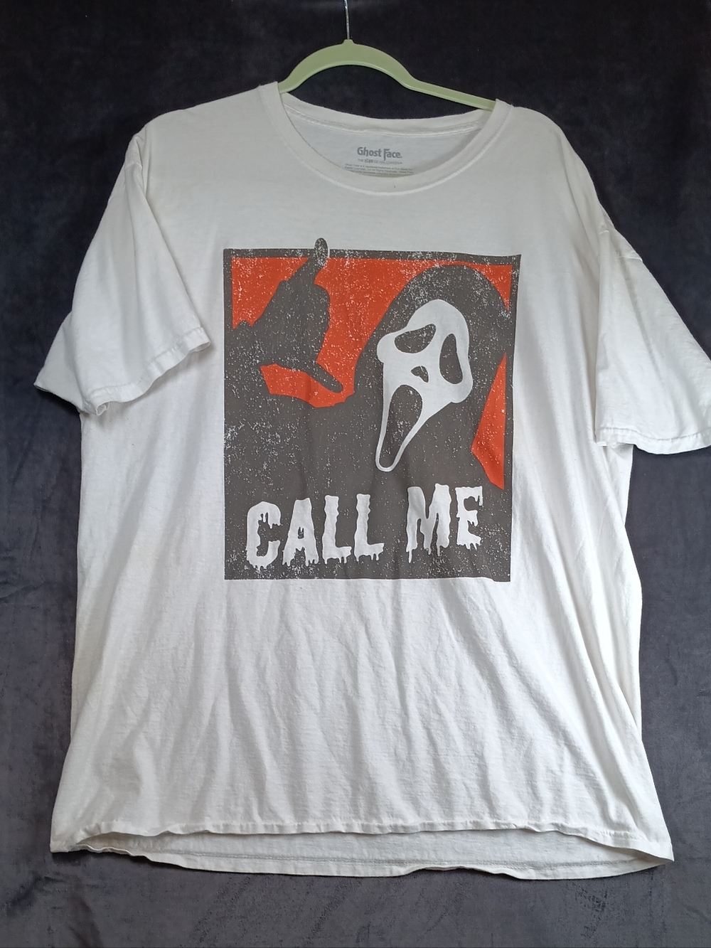 Ghost Face White Short-Sleeve Graphic Tee - "Call Me"